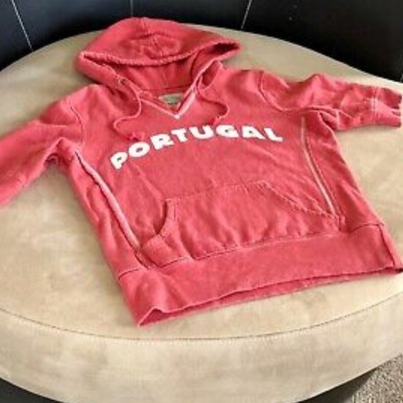 Old Navy PORTUGAL Short Sleeve Hooded Sweatshirt - Picture 2 of 8